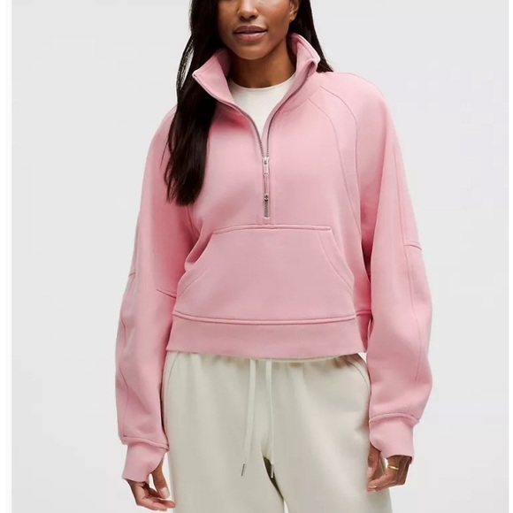 Lululemon Scuba Oversized Funnel-Neck Half Zip-Pink Tide-NWT - Picture 1 of 6